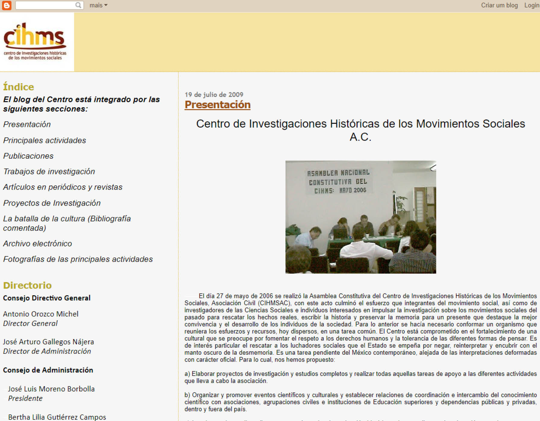 Centro de Investigaciones Históricas de los Movimientos Sociales A.C.